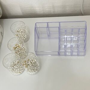 Clear Lavender Acrylic Makeup Organizer - Home Storage & Organization